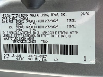2026 Toyota Tundra i-FORCE MAX Tundra Platinum