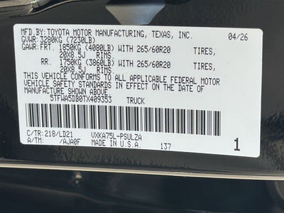 2026 Toyota Tundra Limited