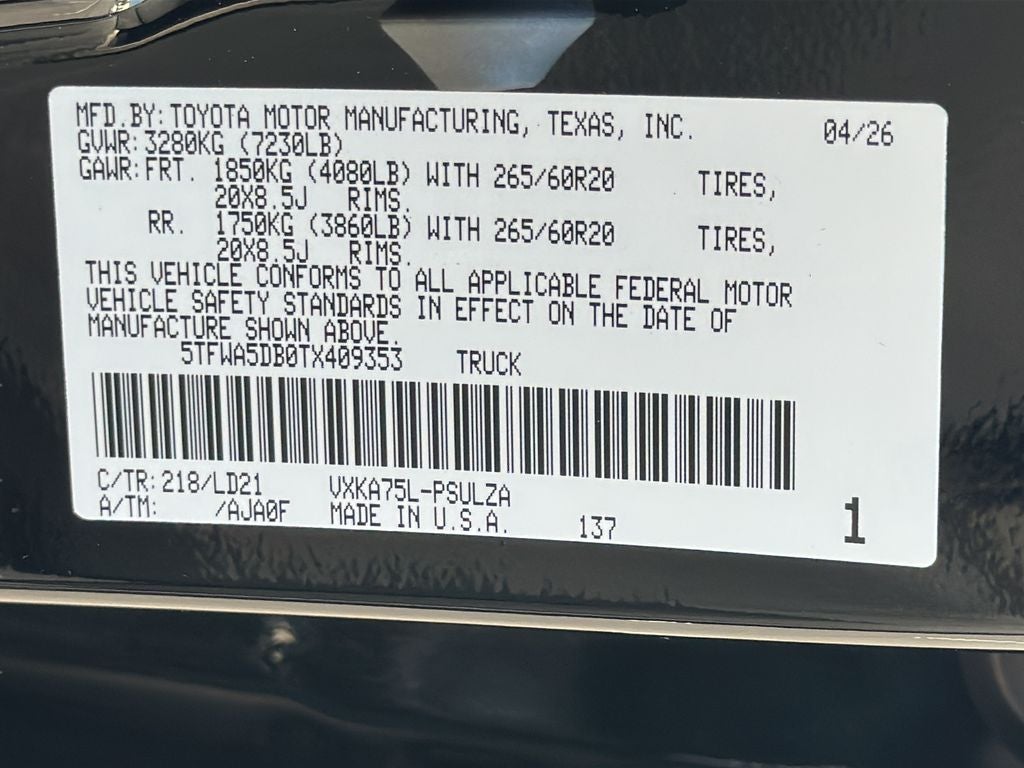 2026 Toyota Tundra Limited