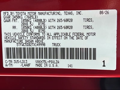 2026 Toyota Tundra i-FORCE MAX Tundra Limited