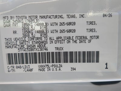 2026 Toyota Tundra i-FORCE MAX Tundra Limited