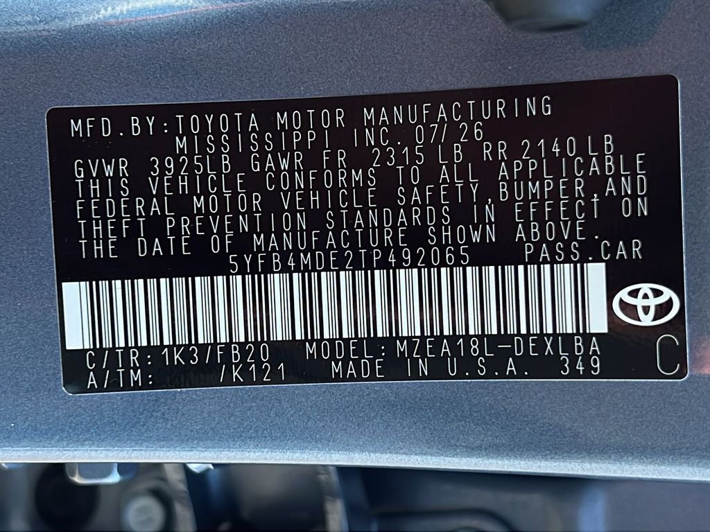 2026 Toyota Corolla LE