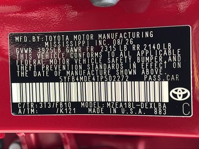 2026 Toyota Corolla LE