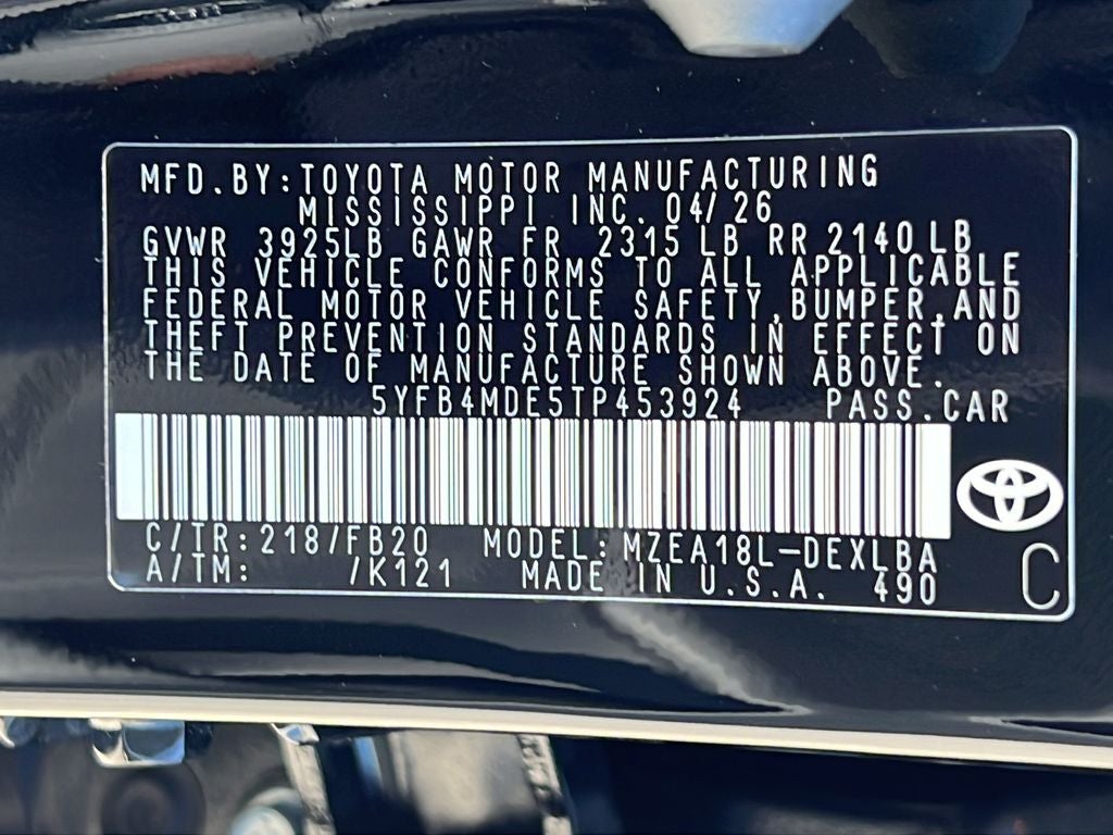 2026 Toyota Corolla LE