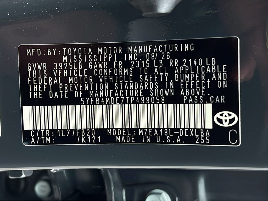 2026 Toyota Corolla LE