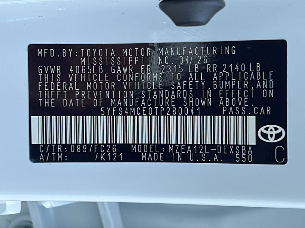 2026 Toyota Corolla SE