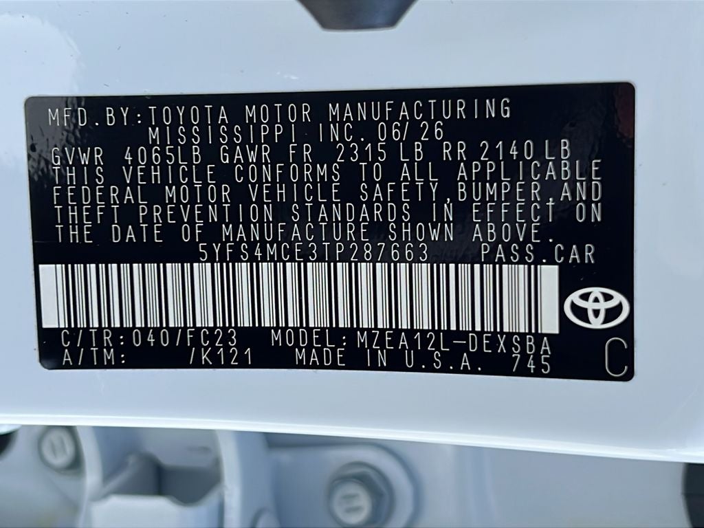 2026 Toyota Corolla SE