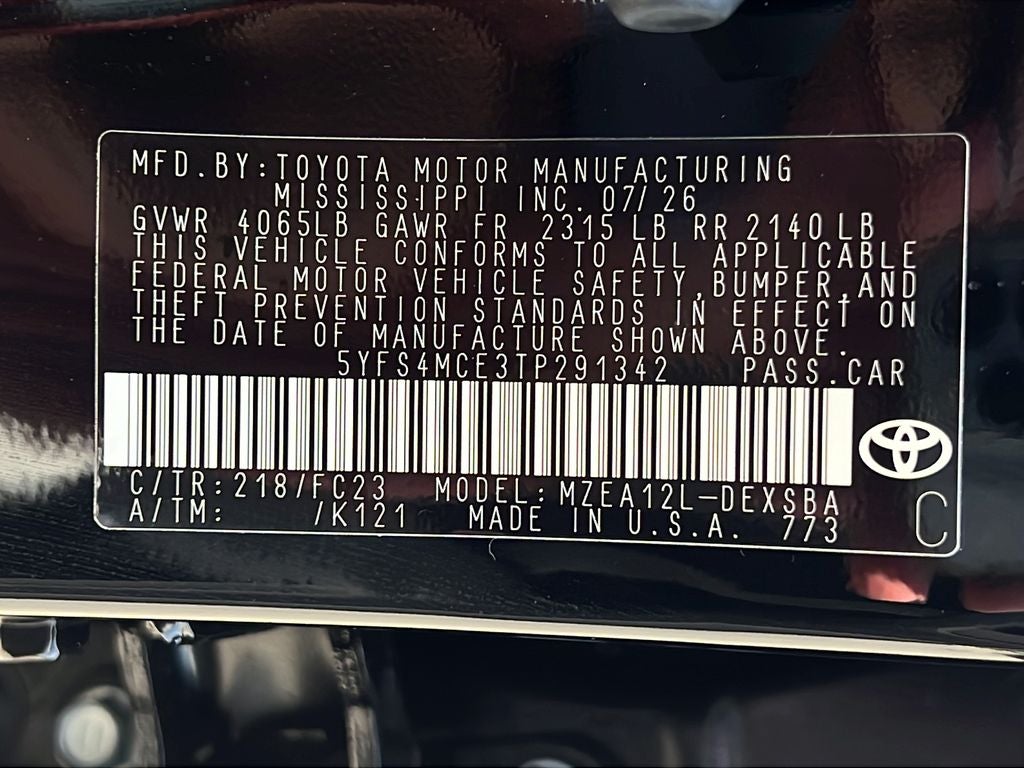 2026 Toyota Corolla SE