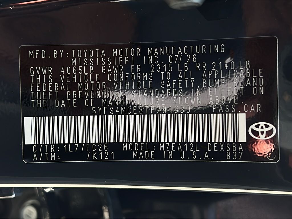 2026 Toyota Corolla SE