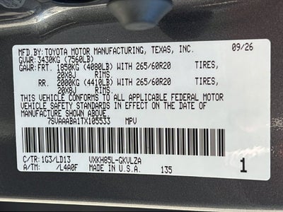 2026 Toyota Sequoia Limited