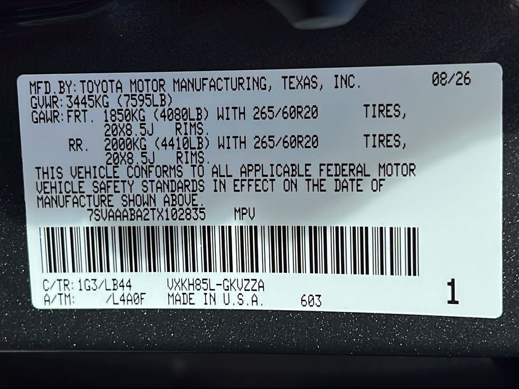 2026 Toyota Sequoia 1794 Edition