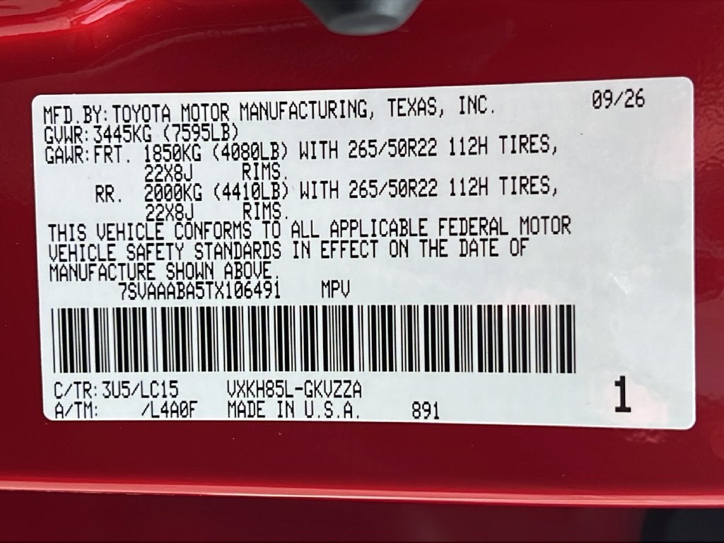 2026 Toyota Sequoia Capstone