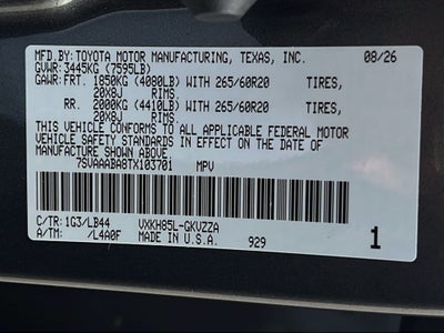 2026 Toyota Sequoia 1794 Edition
