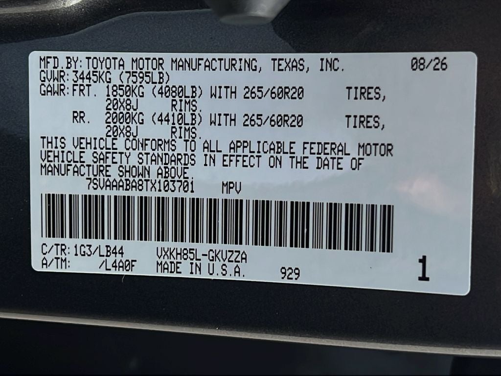 2026 Toyota Sequoia 1794 Edition