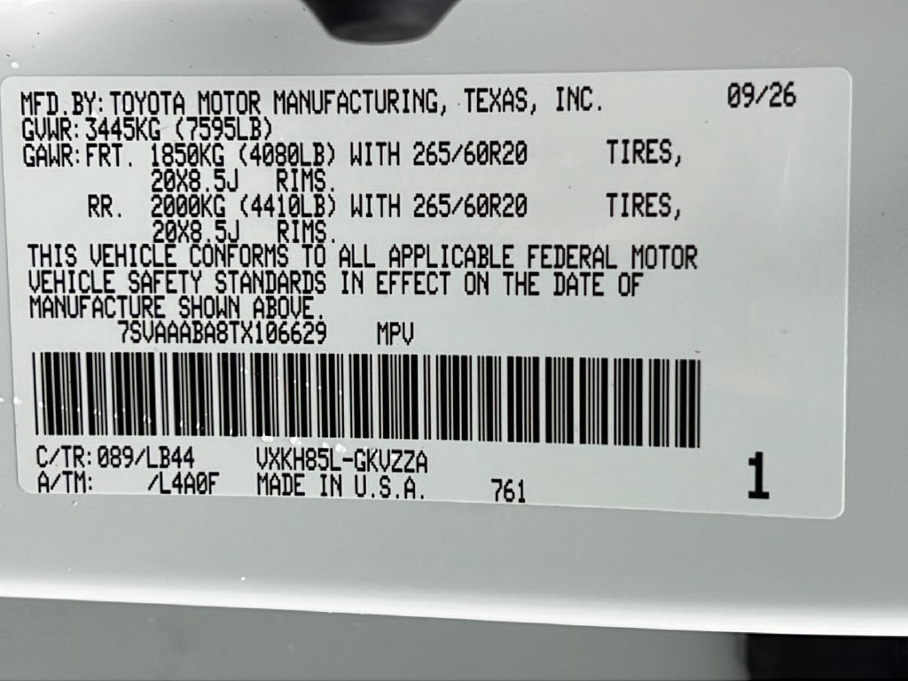 2026 Toyota Sequoia 1794 Edition