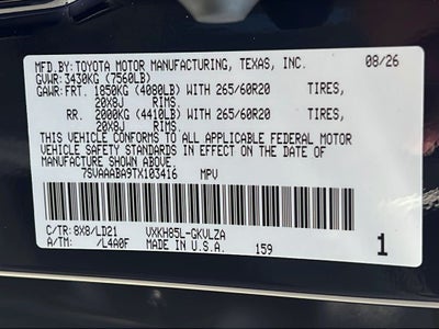 2026 Toyota Sequoia Limited