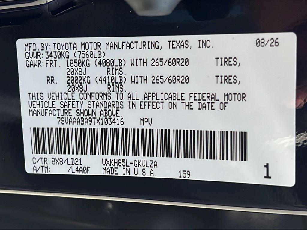 2026 Toyota Sequoia Limited