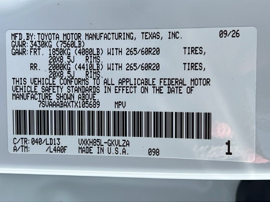 2026 Toyota Sequoia Limited