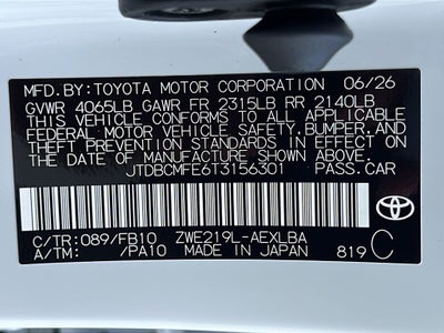 2026 Toyota Corolla Hybrid LE