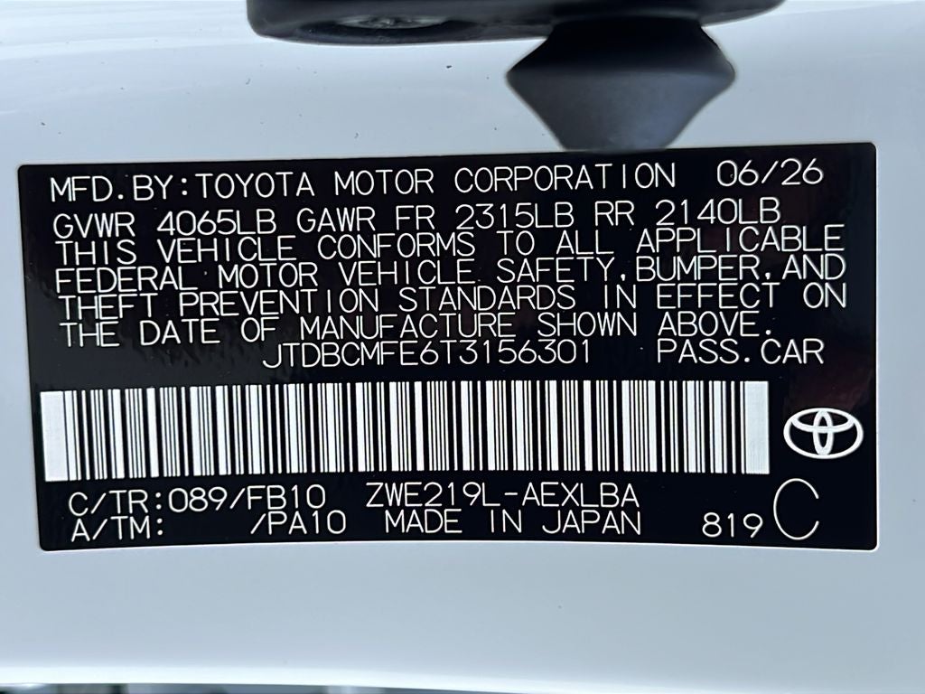 2026 Toyota Corolla Hybrid LE