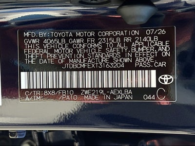 2026 Toyota Corolla Hybrid LE
