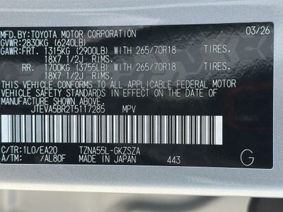 2026 Toyota 4Runner TRD Off-Road Premium